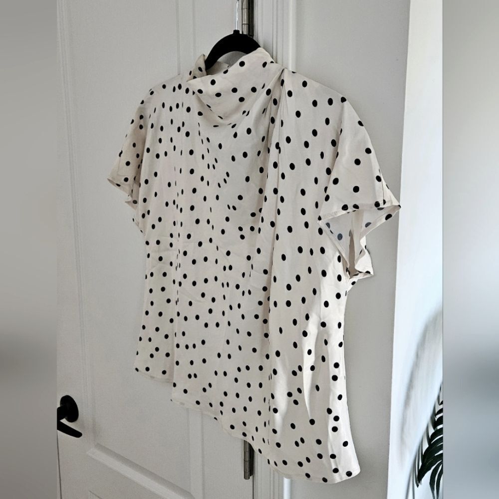 Reserved Black and White Polka Dot Blouse